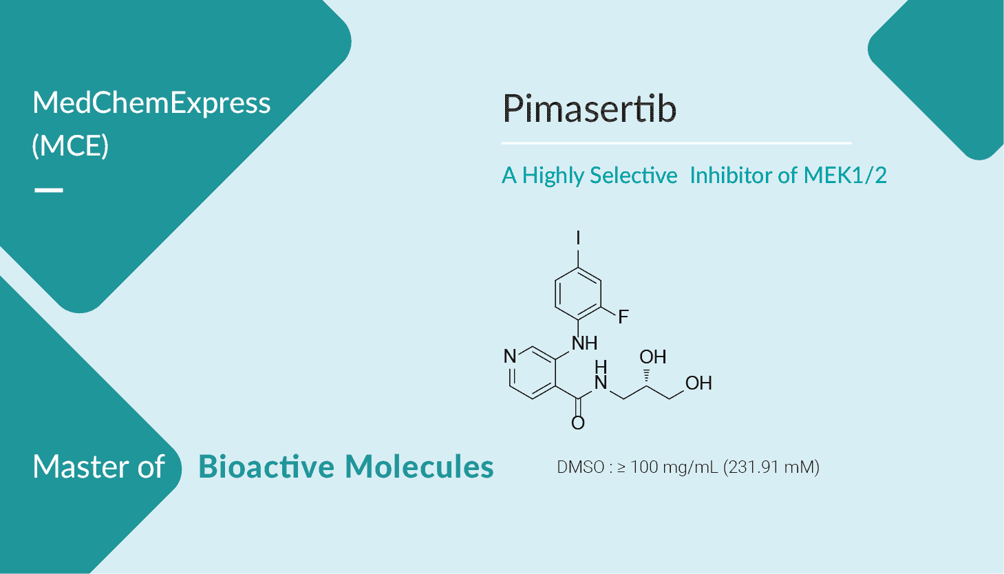 Pimasertib is Inhibitor of MEK1 2022 0511 - Pimasertib is a Highly Selective and ATP non-Competitive Allosteric Inhibitor of MEK1/2