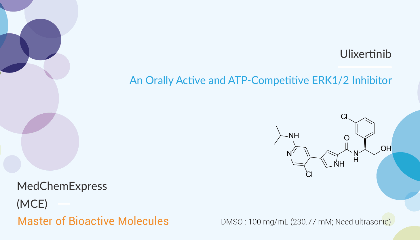 Ulixertinib 画板 1 - Ulixertinib is an Orally Active and ATP-Competitive ERK1/2 Inhibitor